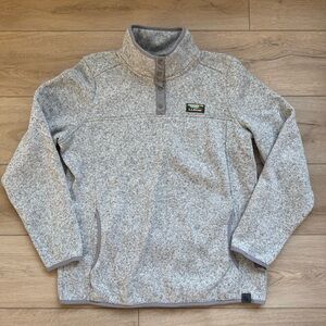 LL Bean Size Large Grey Knit Sweater